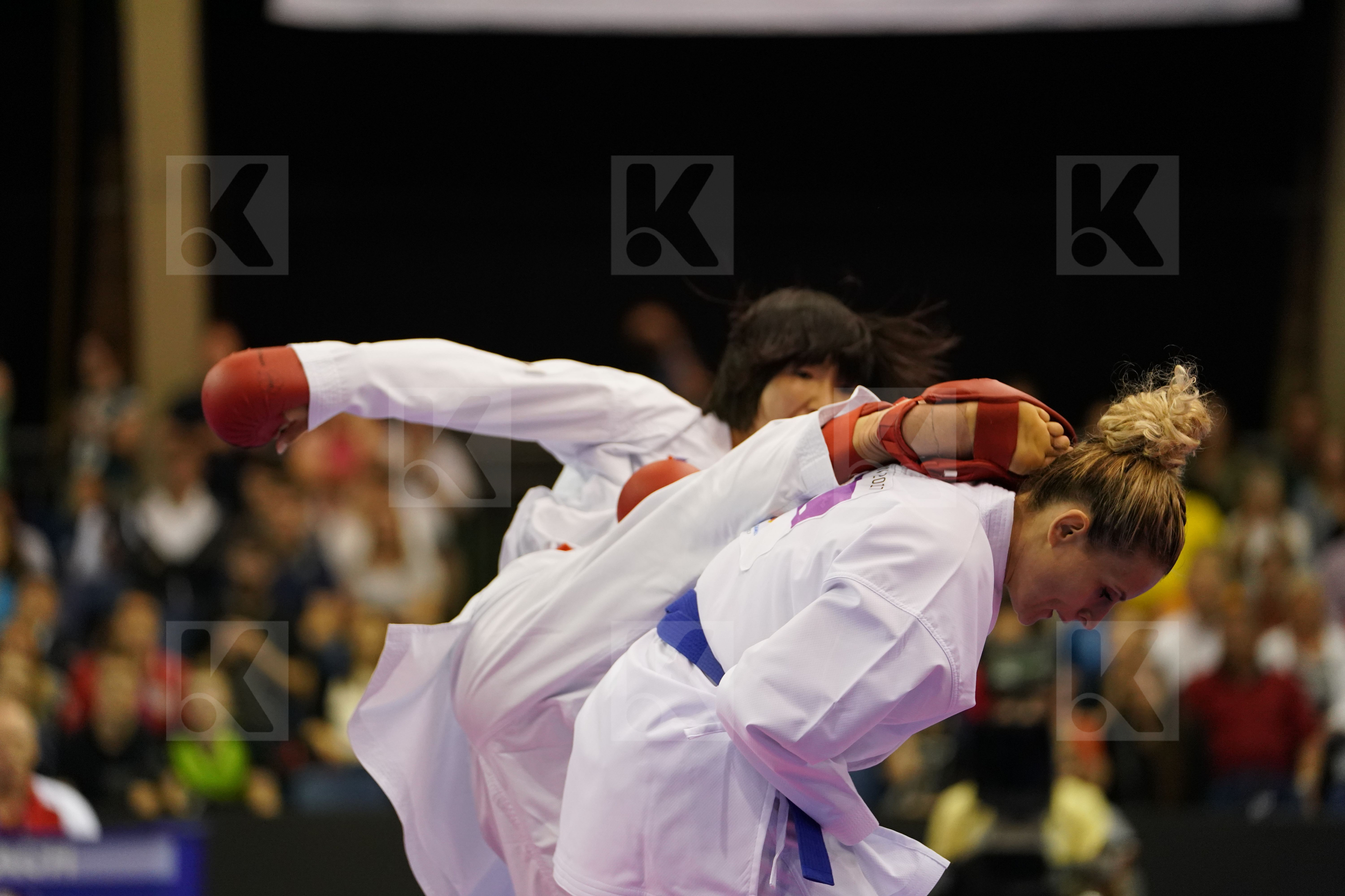 Female Kumite -50kg Japan Miyahara Miho Nowakowska Madgalena Poland